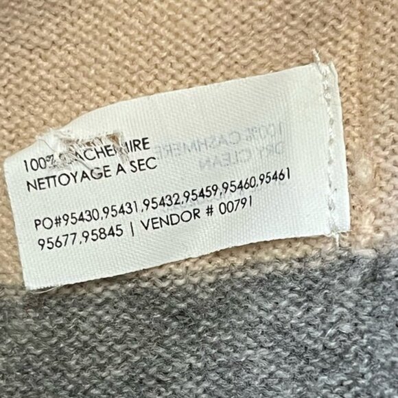 CLUB MONACO PURE CASHMERE COLORBLOCK SWEATER - Picture 4 of 8